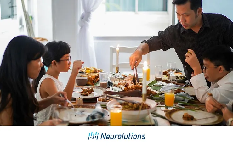 family enjoying a holiday meal